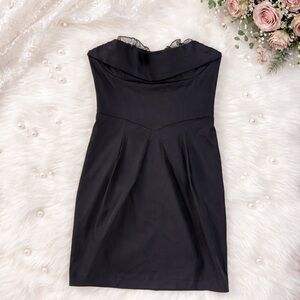 BCBGMaxAzria Classic Black Strapless Dress